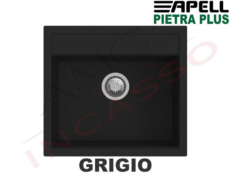 Lavello Apell Pietra Plus PTPL560GG 56X51 1 Vasca Granito Grigio