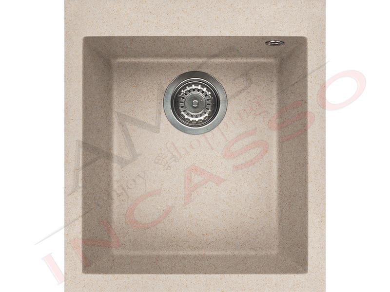 Lavello Cucina 1 Vasca.Lavello Cucina 1 Vasca Cm 41x50 Quadra Granitek G51 Avena Amg Incasso Elettrodomestici Da Incasso