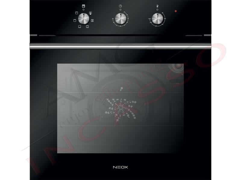 Forno Ventilato Crystal Line cm. 60 Nero 6 Funzioni Classe A