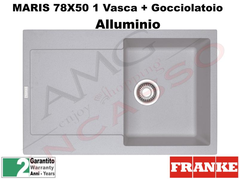 Lavello Franke MRG611-78 Maris 9899914 78 X 50 1 V + Gocc. Alluminio