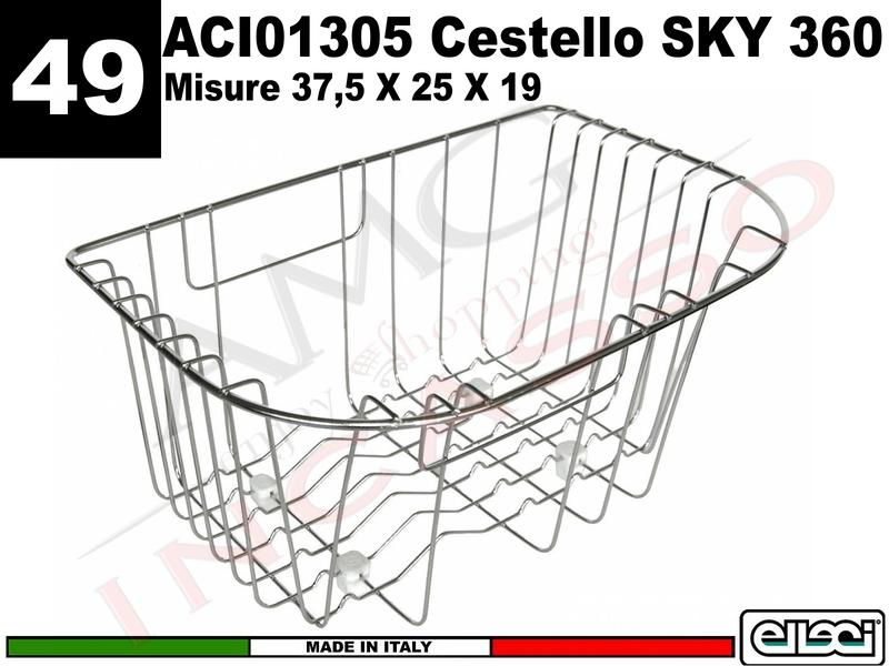 Accessorio 49 ACI01305 Cestello per lavello Inox Sky 360 Acciaio