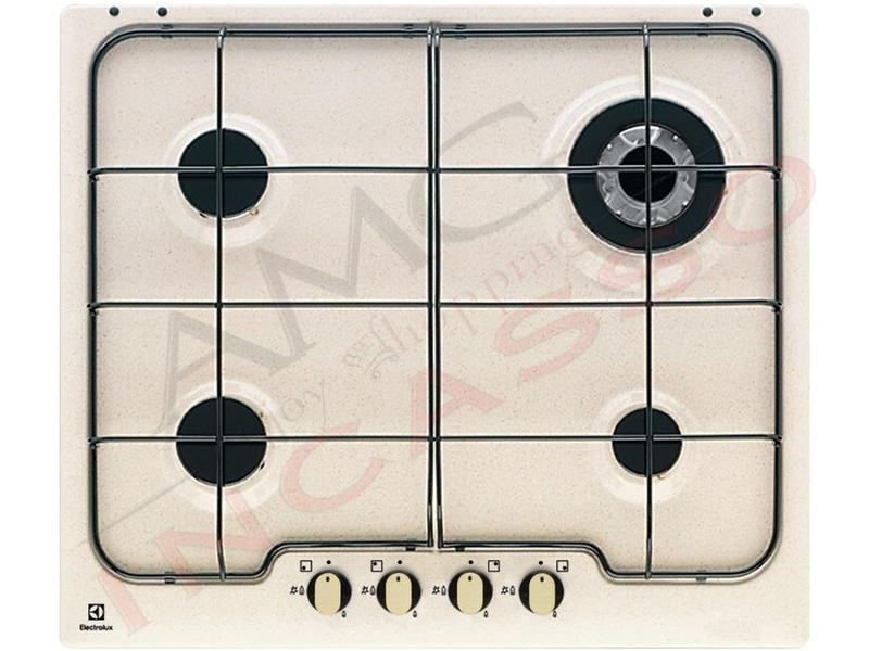 Piano Cottura Cucina Rustico 4 Fuochi Gas cm.60 Sabbia / Avena