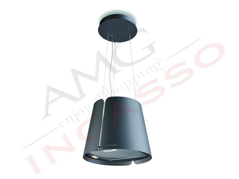 Cappa Isola Faber Beat 345.0612.339 Classe A Aspirazione 720 M/h Grigio Scuro Matt