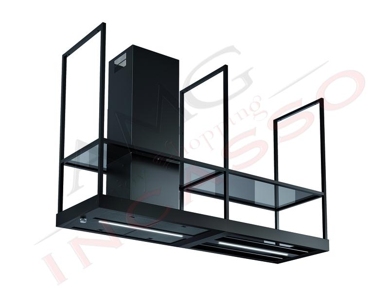 Cappa Moderna Isola Faber T-Shelf 325.0606.131 Nero matt 1800 mm Classe C