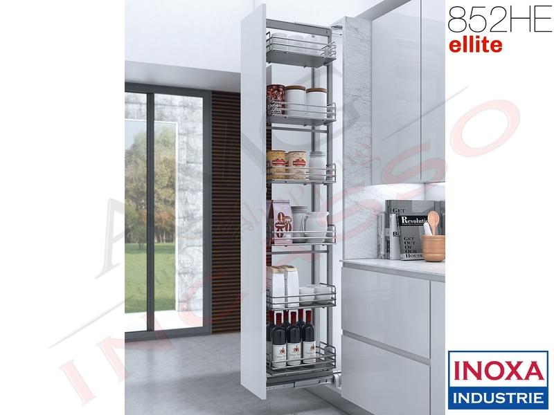 Colonna Estraibile ELLITE 852HE Min 218 Max 253 Larg.20 Ardesia + 5 Cesti ARDESI
