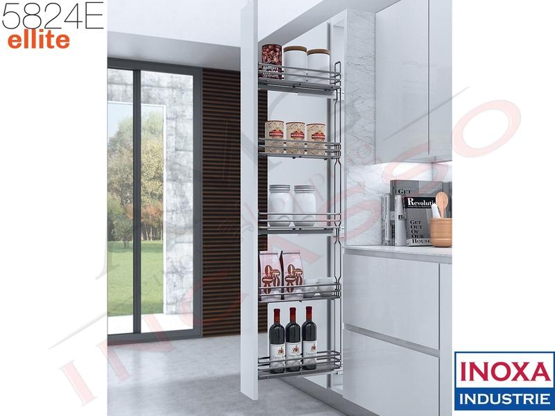 Colonna Portabottiglie Estraibile ELLITE 5824EY H.168 Larg.15 Ardesia