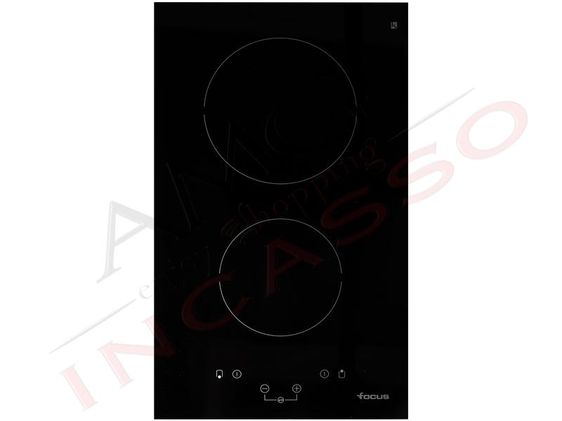 Piano Cottura Cucina Soft Induzione 2 Zone Cottura 9 Livelli Potenza e Booster cm. 30 Nero