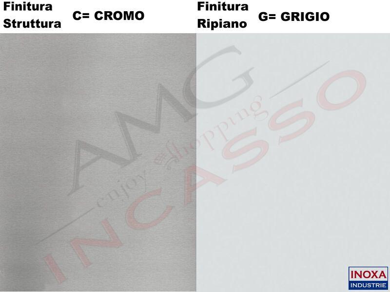 Cestello Girevole Tondo 4 Cesti Struttura Cromo Base Ripiano Grigio