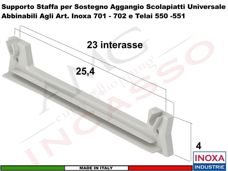 Staffa 901 Supporto Plastica Rinforzata Scolapiatti Inoxa Ricambio Universale