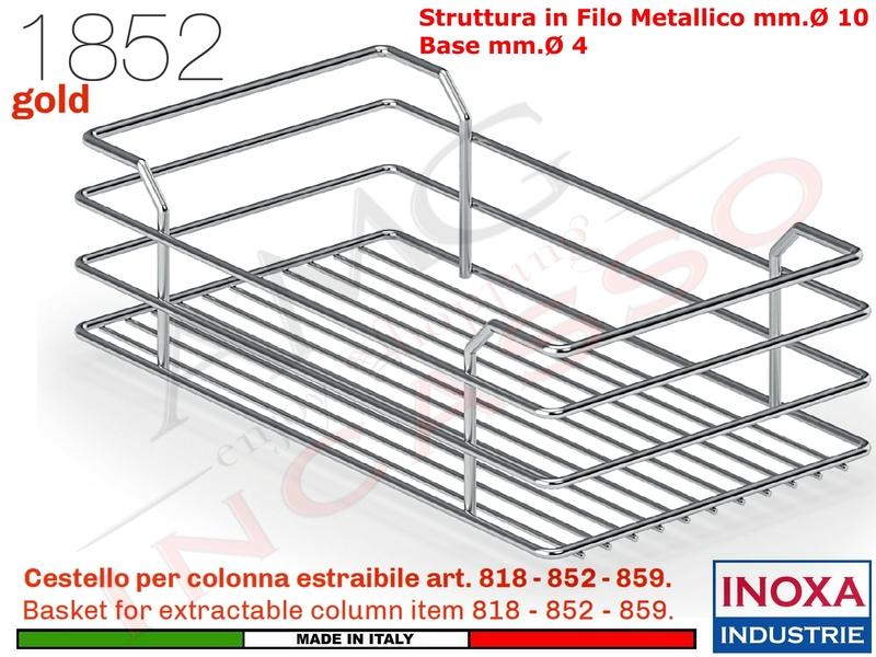 Cesto GOLD 1852G/G Colonna 818-852-859 Larghezza Da 15-20-30-40-45-50-60 Cromo