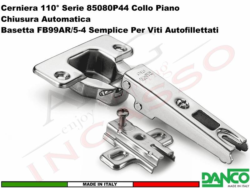 SET Cerniera Clip HETTICH Ammortizzata 110° Sensys 8645i 9071205 e Basetta 9071670