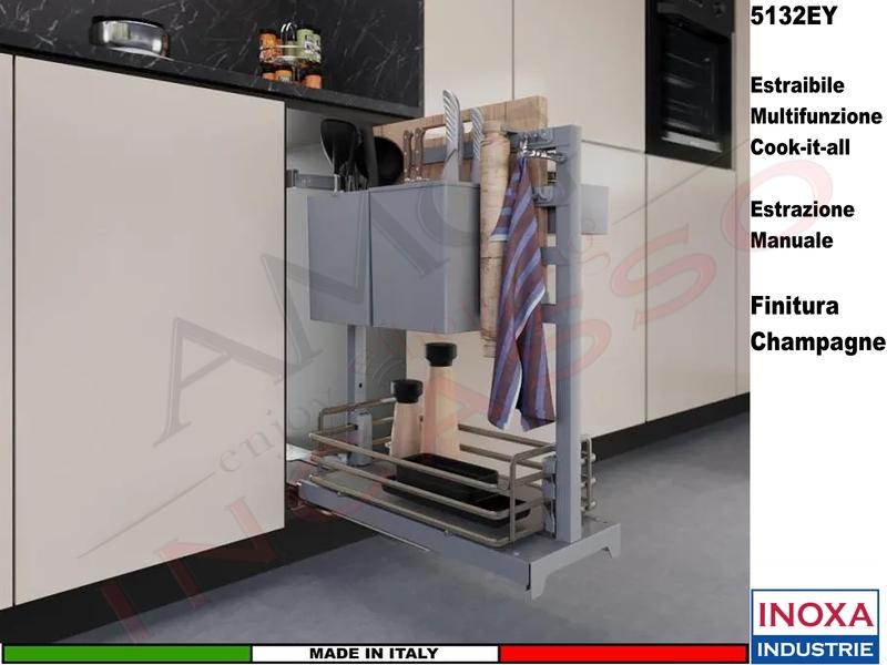 Cestello 2 Piani Multifunzioni "Cook-It-All" INOXA 5132EY/40-PCH-M-S Base 40 CH