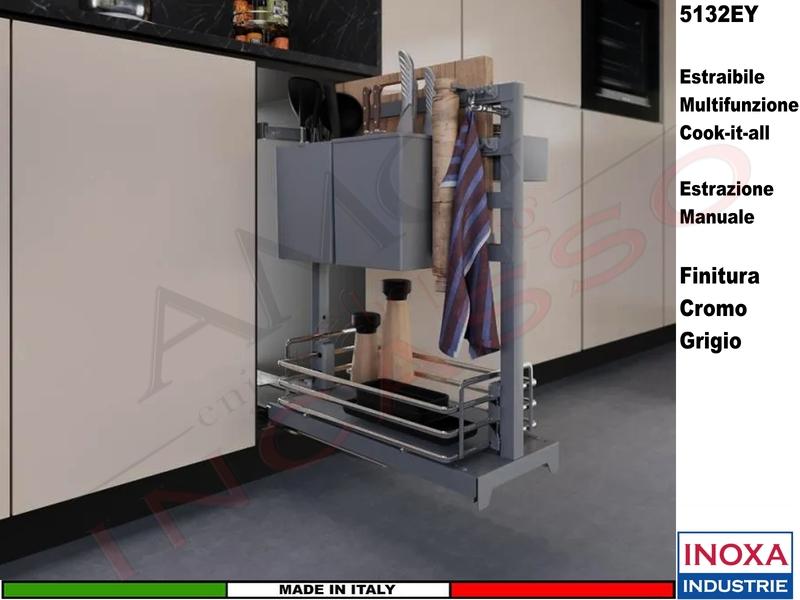 Cestello 2 Piani Multifunzioni "Cook-It-All" INOXA 5132EY/40-PCG-M-S Base 40 C-G