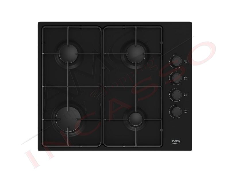 Piano Cottura Incasso Beko HIGG64123SB 60 Cm 4 Fuochi Nero