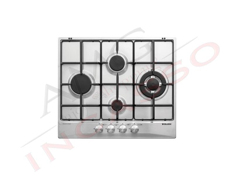 Piano Cottura incasso Glem Gas GT645IX 60 Cm Inox Rombo