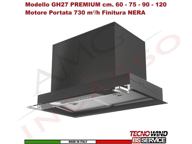Cappa Gruppo Incasso 120 Dentro Pensile GH27 PREMIUM K170I0009 BLACK STOP DROP C.A