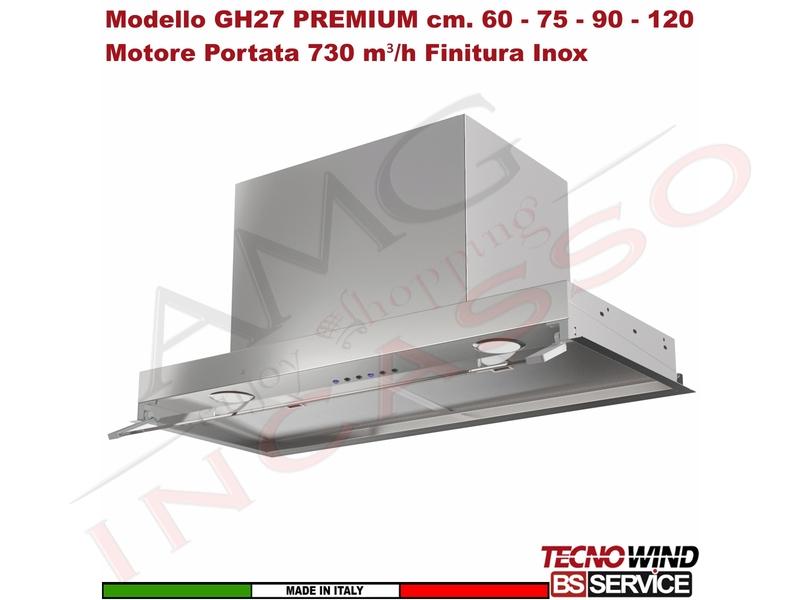 Cappa Gruppo Incasso 120 Dentro Pensile GH27 PREMIUM K170I0002 INOX STOP DROP Cl.C