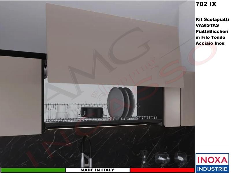 Kit Scolapiatti Vasistas Pensile 70 702/70 Griglia Unica + 2 Staffe 901