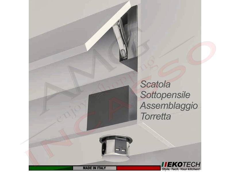 Scatola Sottopensile Assemblaggio Torretta Compatta 08630010 H 12 Alluminio