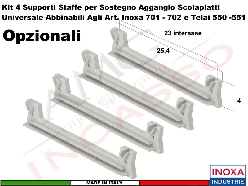 Scolapiatti incasso Mobile Pensile 40 Scolapiatti Acciaio Interno 35,5  4 Staffe
