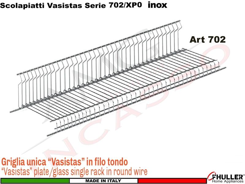 Scolapiatti VASISTAS inox 702/120 pensile120 griglia unica piatti/bicchieri