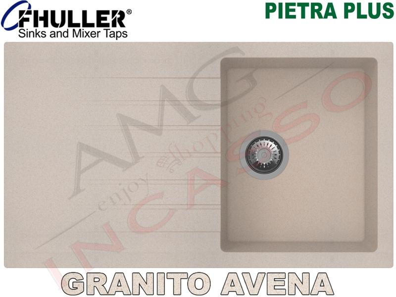 Lavello Incasso Apell-Fhuller PTPL861GO 86X50 1 Vasca + Gocciolat. Granito Avena