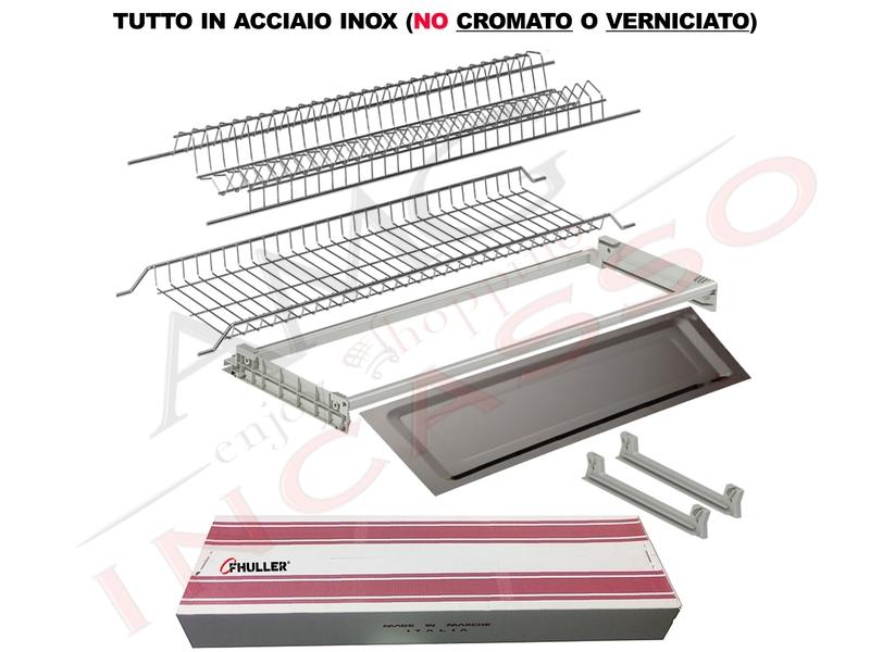 Kit Scolapiatti 70 701/70XP4 + 2 Staffe 901 + 1 Vaschetta INOX + 1 Telaio 551