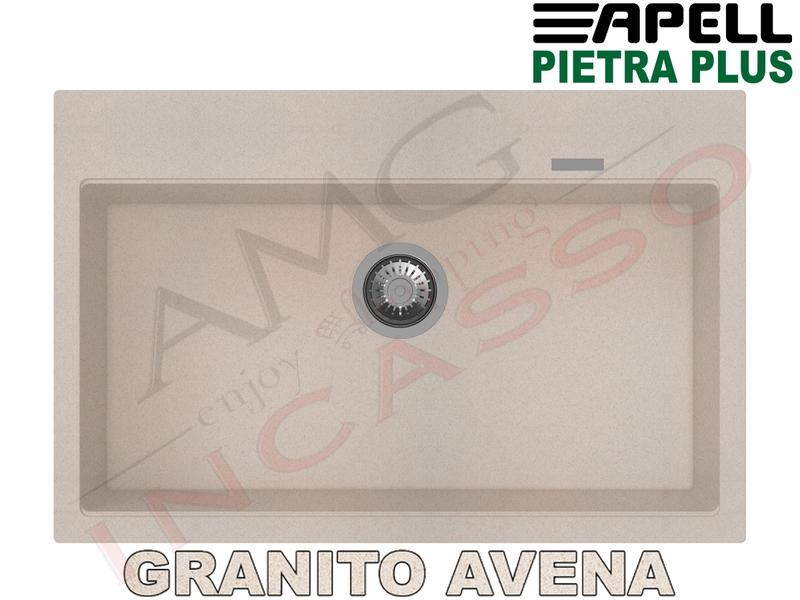 Lavello Cucina New Pietra Plus 1 Vasca cm.78X51 Fragranite Avena