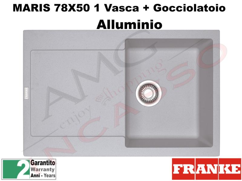 Lavello Franke MRG611-78 Maris 9899914 78 X 50 1 V + Gocc. Alluminio