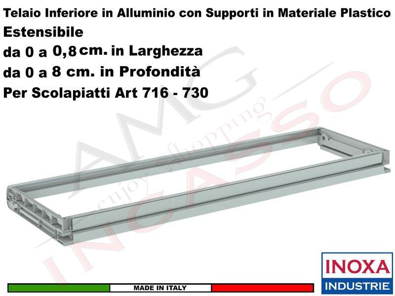 Telaio 120 Inferiore Alluminio INOXA 516I/120A Scolapiatti Art.716 Cromo