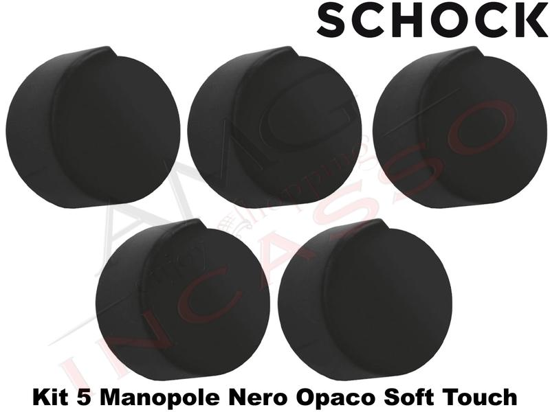 Kit 5 Manopole Nero Opaco Soft Touch per Piani Cottura Schock