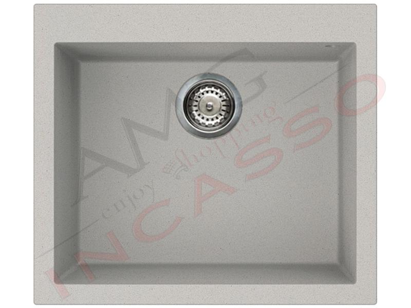 Lavello Quadra 105 57X50 1 Vasca Granitek Metal® M79 Aluminium