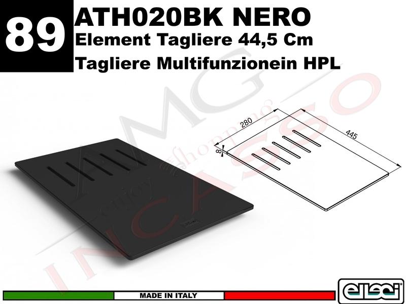 Accessorio 89 ATH020BK Element Tagliere Multifunzioni HPL Best Line Nero
