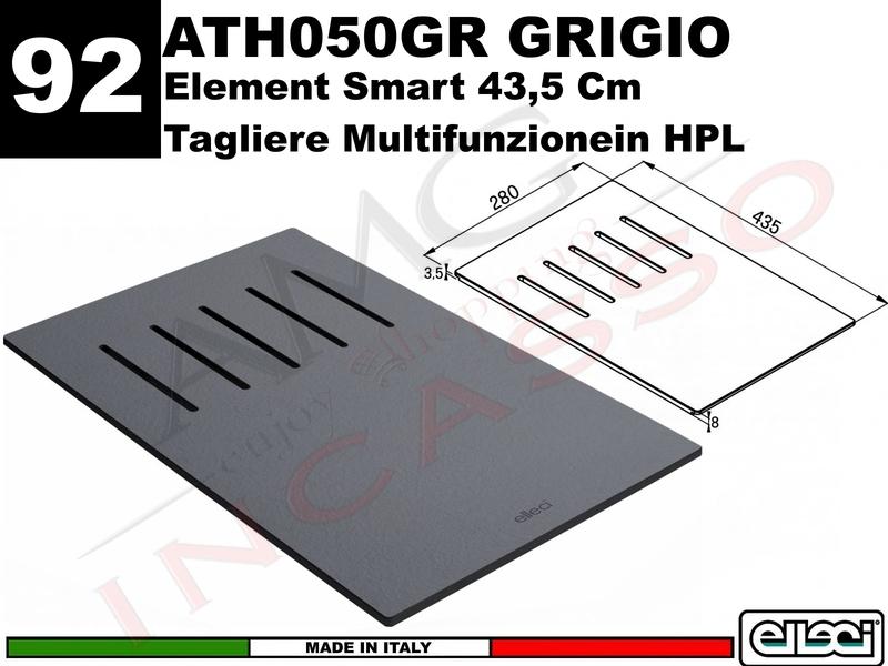 Accessorio 92 ATH050GR Element Tagliere Multifunzioni HPL Smart Line Grigio