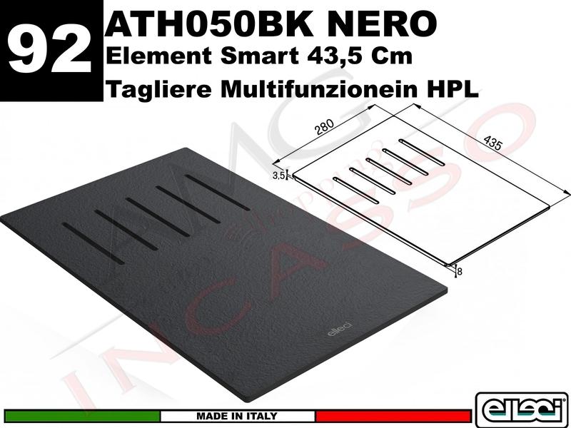 Accessorio 92 ATH050BK Element Tagliere Multifunzioni HPL Smart Line Nero