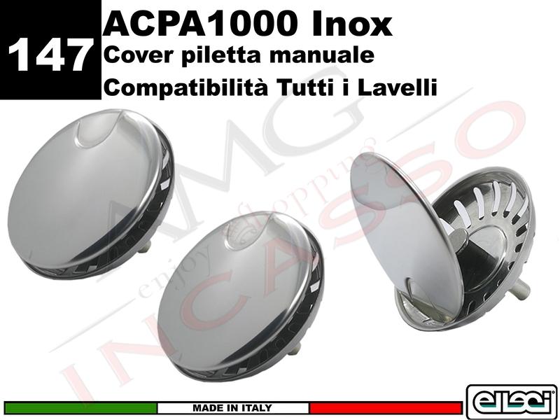 Accessorio 147 ACPA1000 Cover per Piletta Automatica 1 Via da Ø 3,5" Tonda Cromo