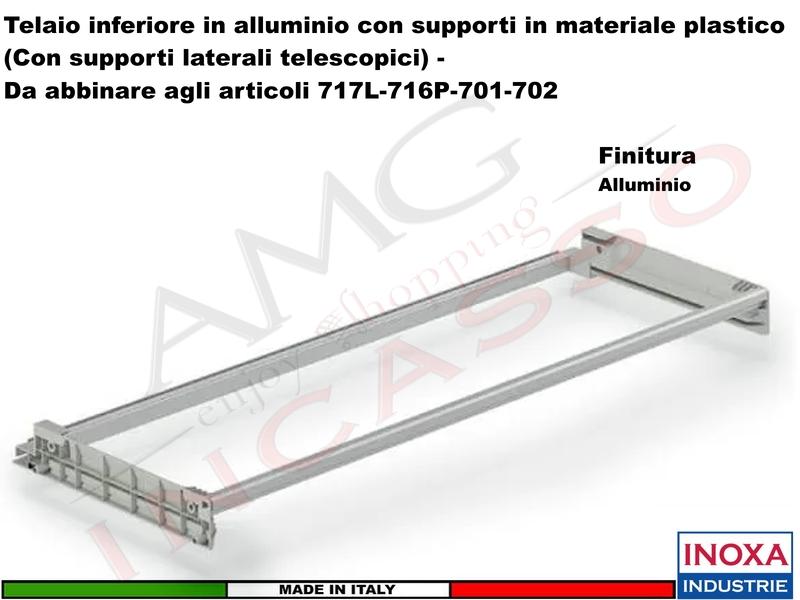 Telaio Alluminio per Scolapiatti Inoxa 701 / 702 da 40-45-50-60-70-80-90-120