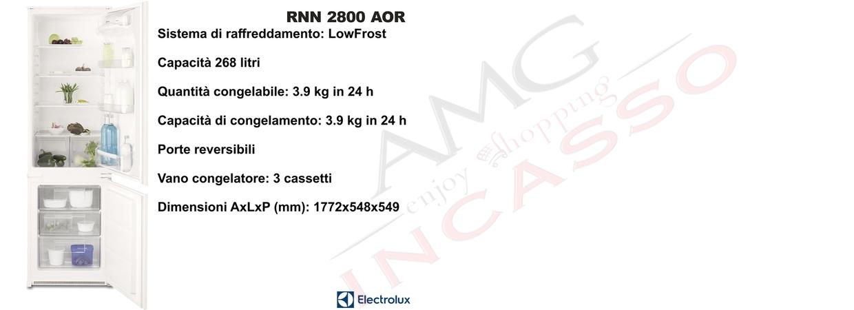 Electrolux KNT1LF18S1 RNN 2800 AOR Frigorifero Combinato Statico lt.272 Classe F